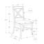 2 chaises d'appoint transitionnelles 2 pièces pour la salle à manger, bois massif de couleur crème et chêne, sièges confortables, construction de pattes avec espaces de salle à manger de style 2, couleurs, option de sièges relaxants, pieds robustes pour tous les espaces