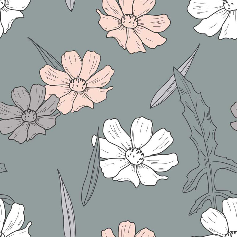 Rouleau de papier peint adhésif 8,5 pi x 24 po Dayflien Wildflowers