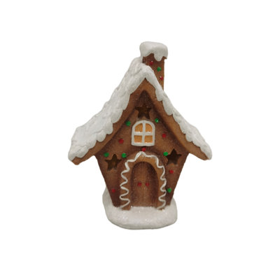 Décoration de Noël DEL en pain d'épice avec fenêtres en forme d'étoile - 7,25 po