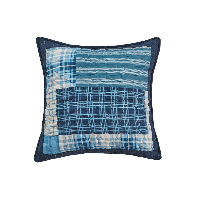 Newland Indoor / Outdoor Patchwork Square Cushion Cover, Blue