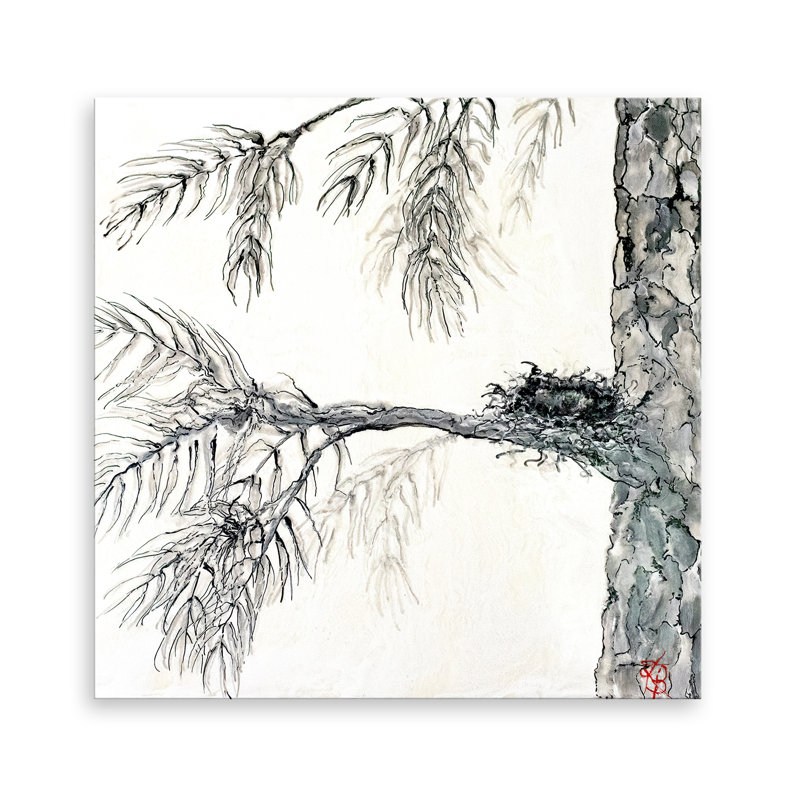 «Monoscape XIX» par Karen Biery - reproduction d'art, Toile tendue, H 20 po x l 20 po