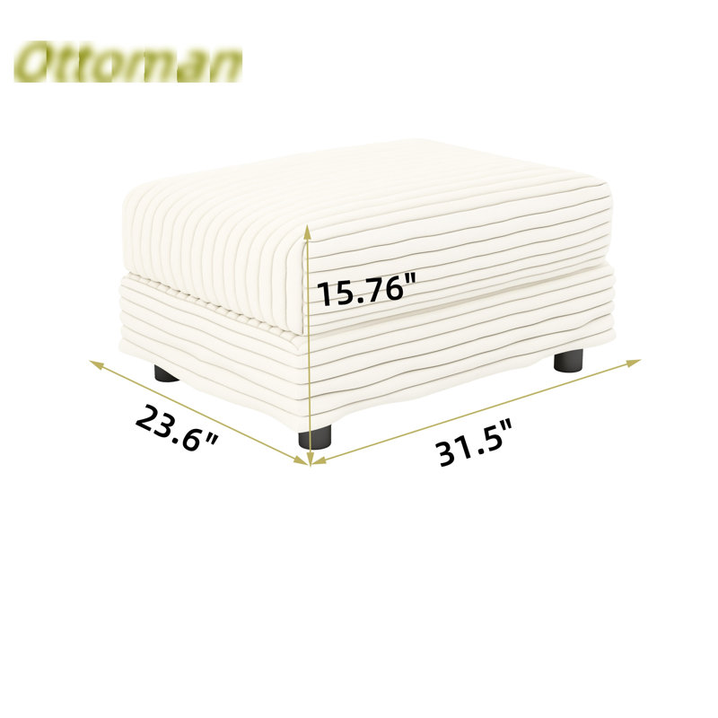 Multi - Purpose Beige Corduroy For Different Layouts, Comfort, Stability, And No Hassle Assembly Functional Combining With 3 Seater Sofas, Comfortable Reliable Structure, Fast