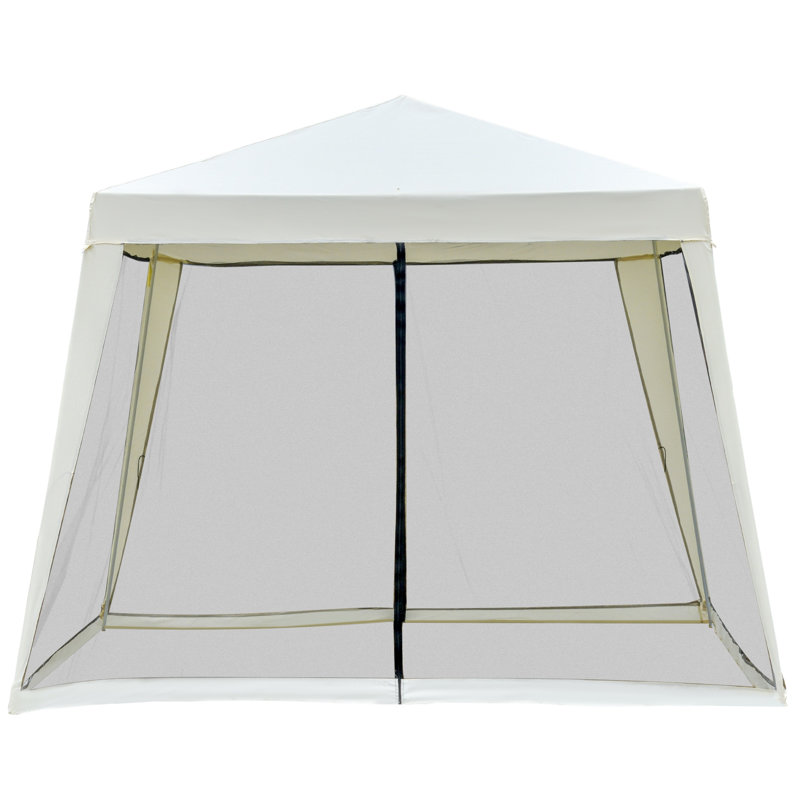 Auvent extérieur de 10 pi x 10 pi Outsunny, Blanc, crème