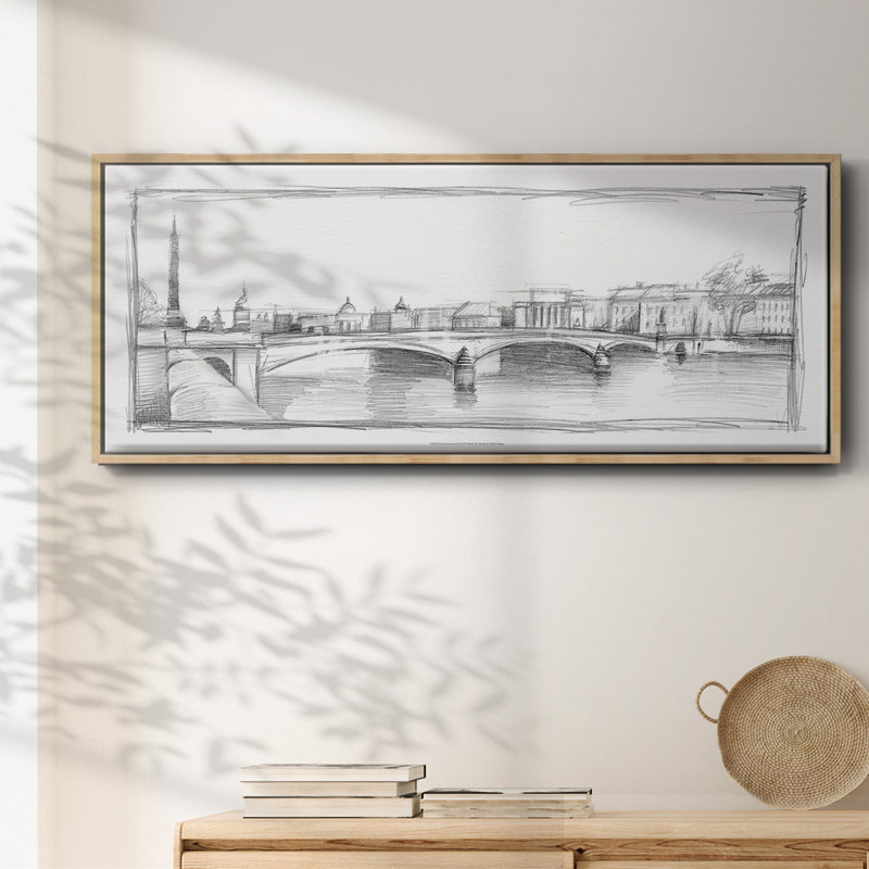 Pont du Carroussel- Framed Canvas, 24" H x 60" W