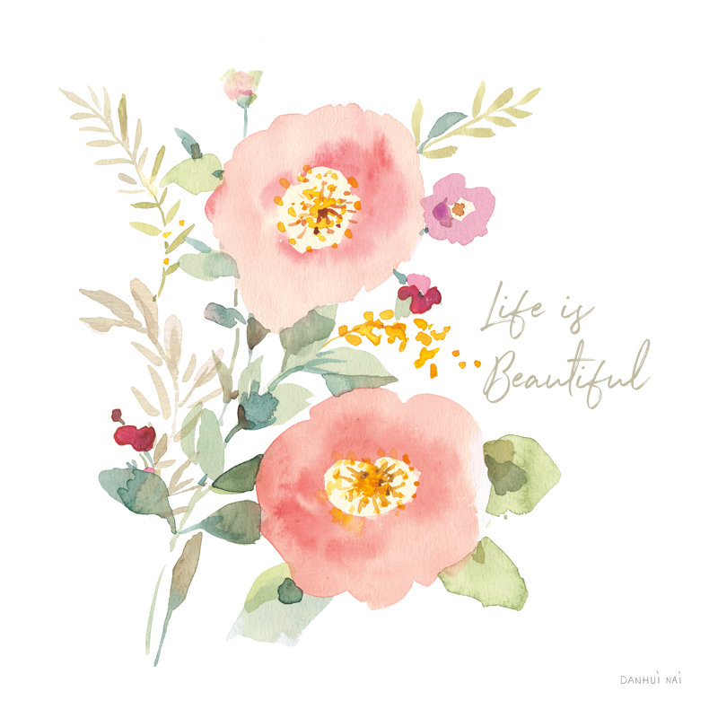 Watercolour Jewels V 1 Piece Wrapped Canvas Painting, 76cm H x 76cm W x 3.8cm D