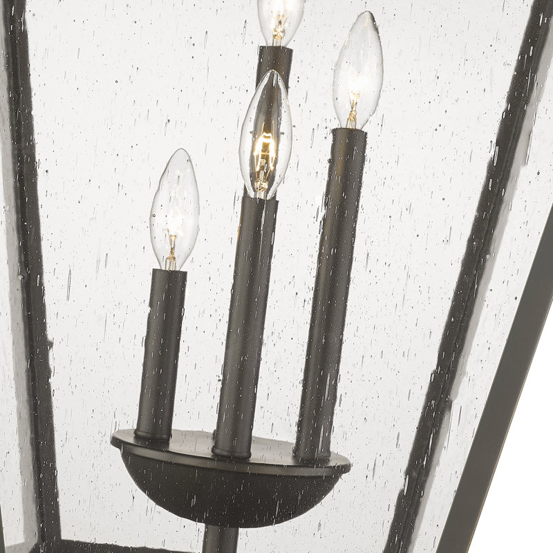 Luminaire d'extérieur 4 lumières Injum, Bronze huilé, Semé, H 34,25 po x l 19,25 po x P 19,25 po