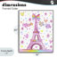 Giclée encadrée de la Tour Eiffel aux vives couleurs pastel, design par Jess Stempel-371822540-371822555