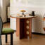 Table de salle à manger en bois massif beige et beige