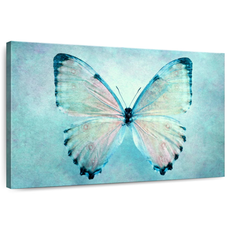 Brampt Delicate Blue Butterfly, 26" H x 39" W