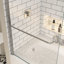 Pare-baignoire pivotant avec verre trempé de 1/4 po et barre à serviettes-115606834