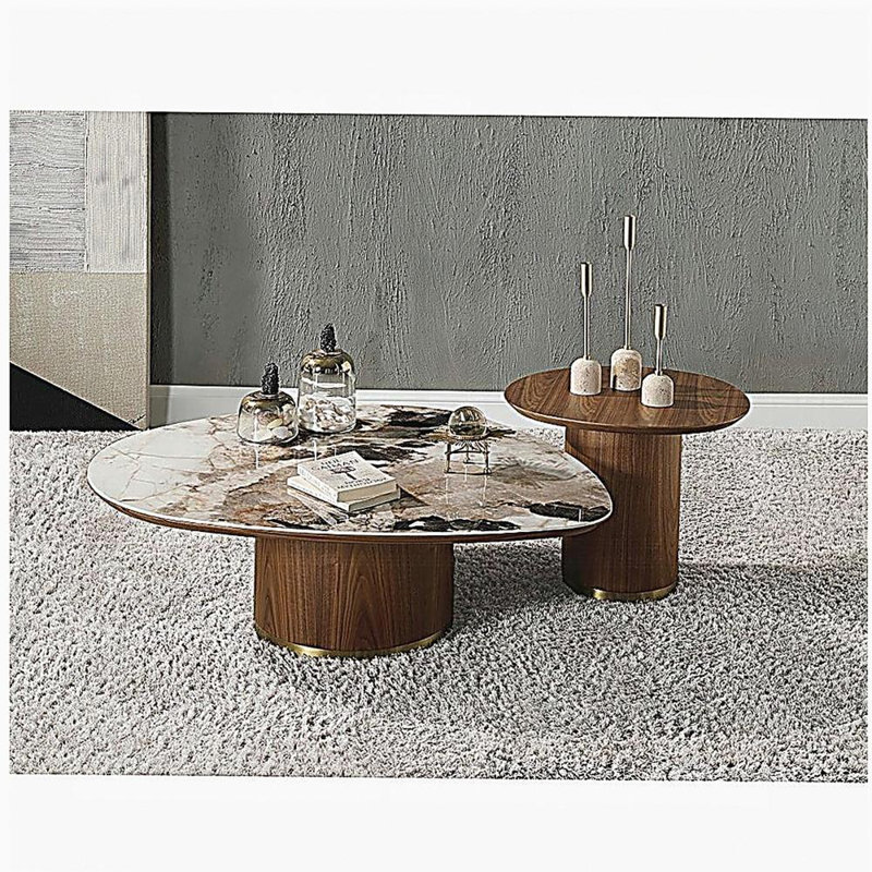 Table d'appoint en bois noyer