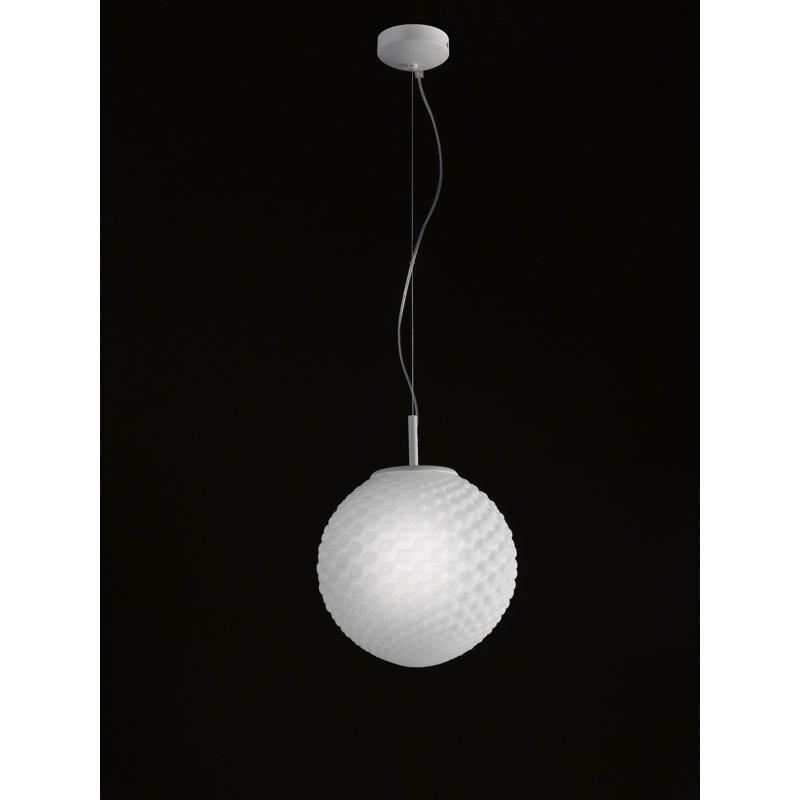 Domino 1 - Light White Sphere Pendant, White