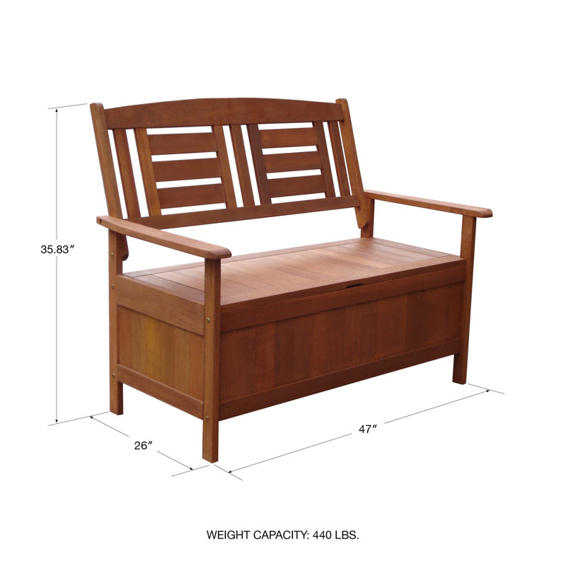 Banc de rangement en bois Kalbarri