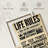 " Life Rules Sign " Print-161874675