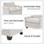 Fauteuil d'appoint rembourré avec repose-pieds Redenius Boucle-107084445