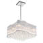 Lustre 20 lumières à abat-jour cylindrique 20 po avec finition chromée - Compatible G9 DEL - Luminaire glamour pour le salon, la salle à manger, la cuisine
