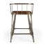 Coriander Iron & Leather 25" Counter Stool