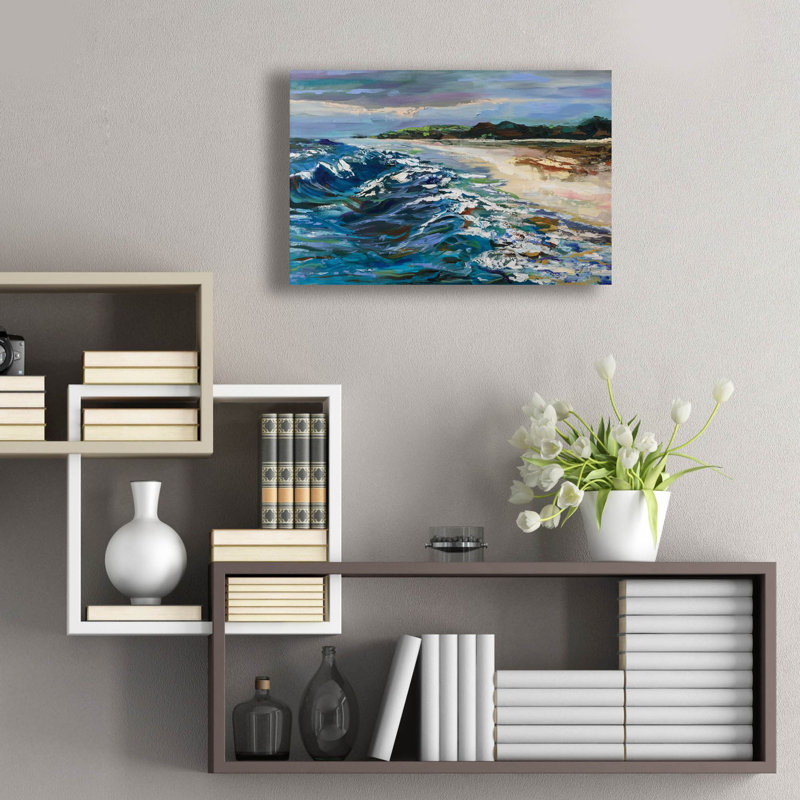 «Rough Surf» par Jeanette Vertentes, art mural en verre acrylique, H 16 po x l 24 po x P 0,2 po