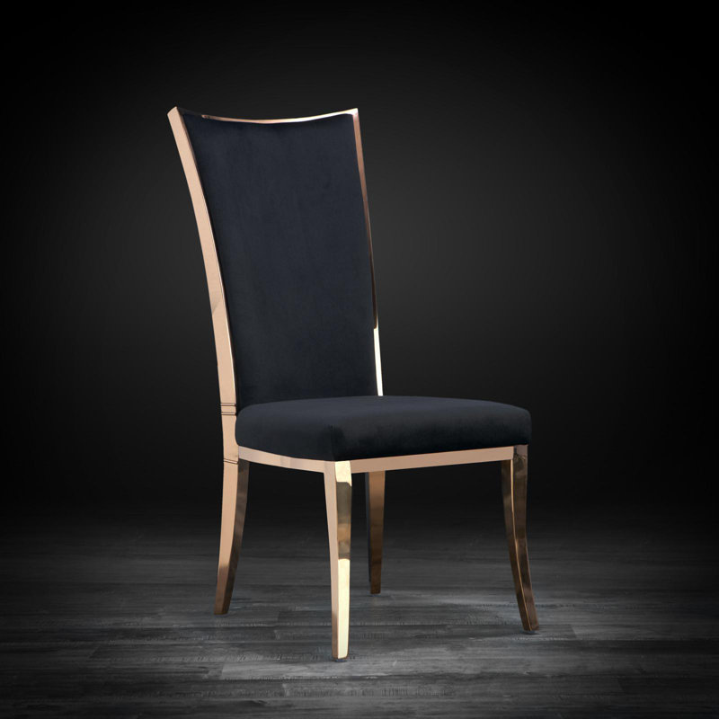 Chaise Massimo, Velours noir