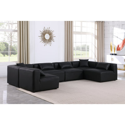 Canapé modulaire en similicuir 6 pièces Houswerth