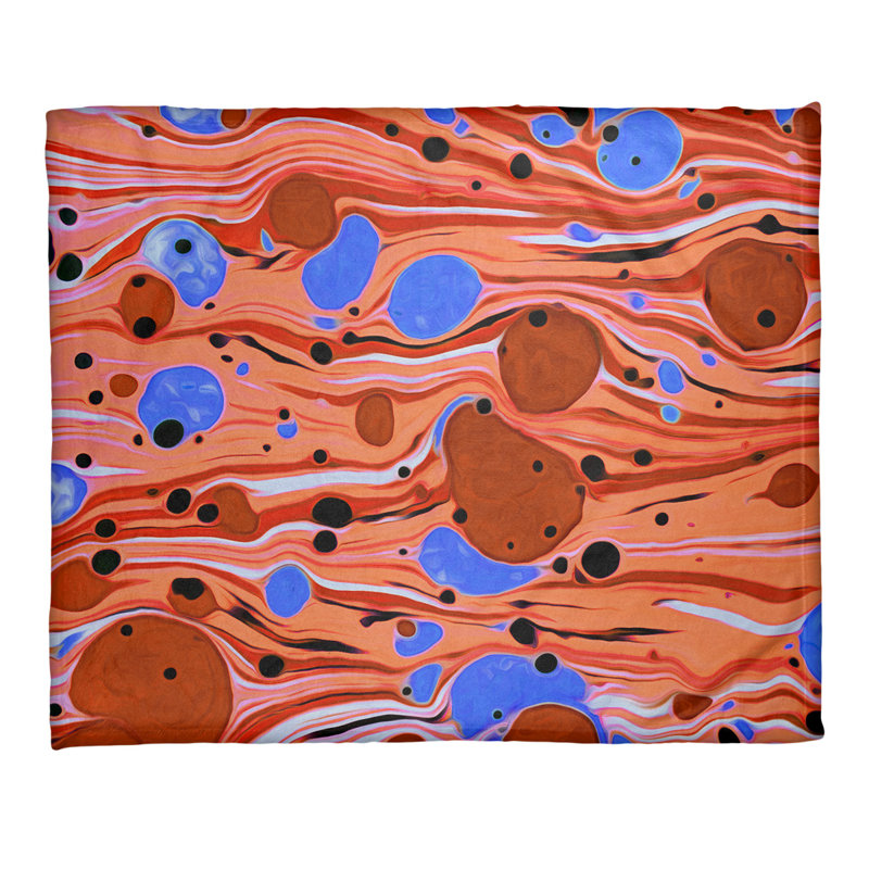Jeté polaire Katelyn Elizabeth, Orange / Bleu