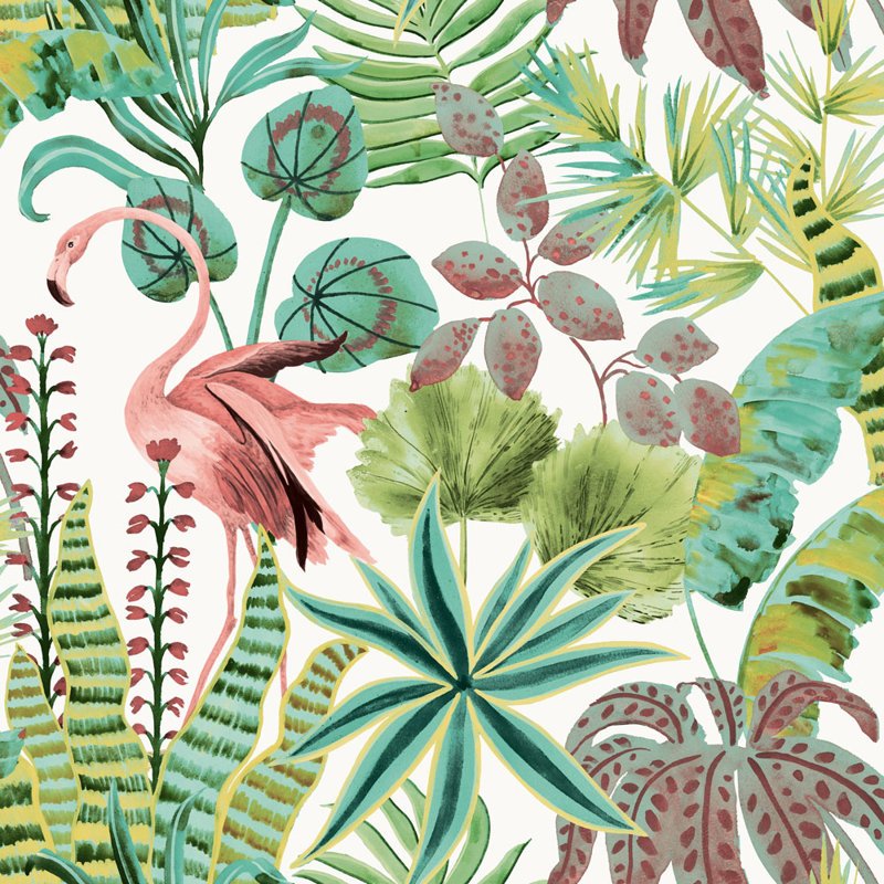 Papier peint adhésif Flamingo Daydream, Rose cactus