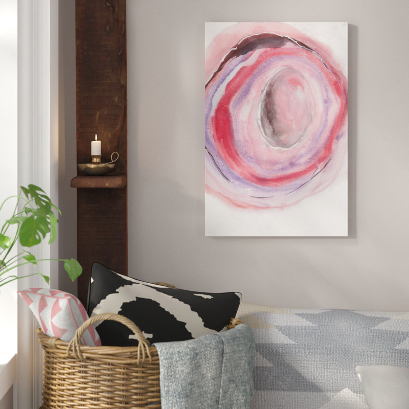 «Watercolor Geode VII» par Chris Paschke - reproduction, H 18 po x l 12 po x P 1,5 po, Toile
