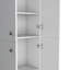 Garde-manger H 71 po, 4 portes, 5 tablettes réglables, blanc
