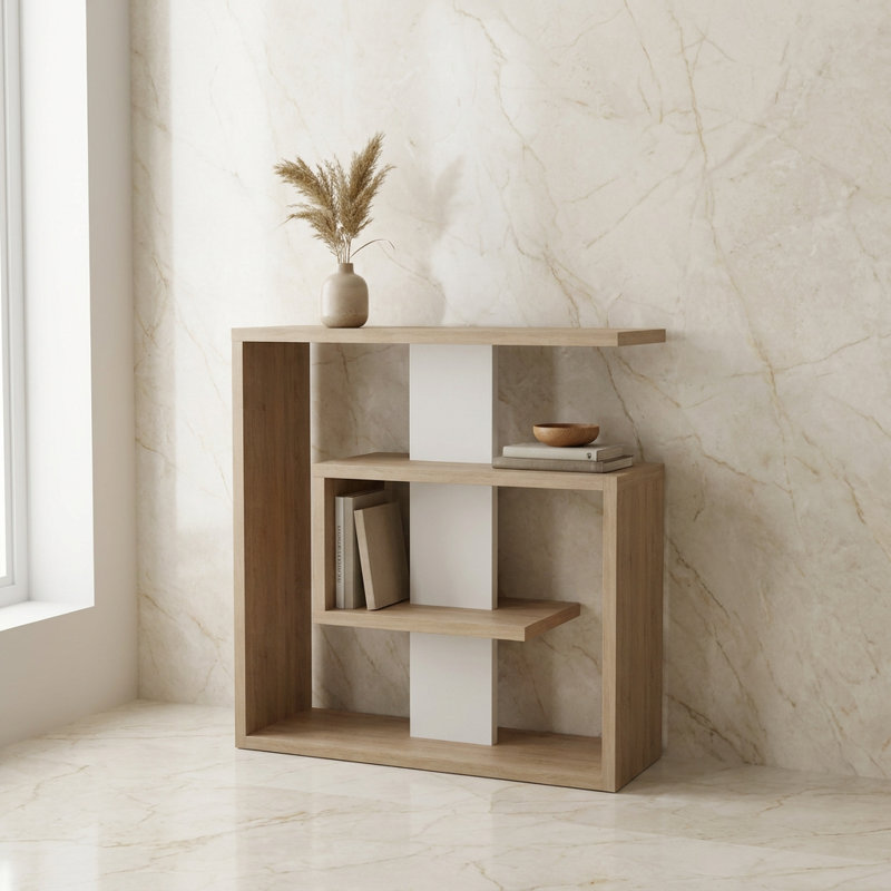 Table d'appoint géométrique l 21,7 po x H 22,4 po x P 7,9 po