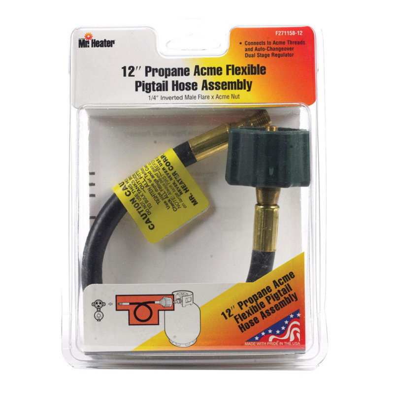Mr. Heater Propane Hoses And Pressure Regulators, 12"