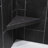 Palisade Vinyl Waterproof Corner Shower Bench in Carrara Marble/Urban Glacier-1273922614