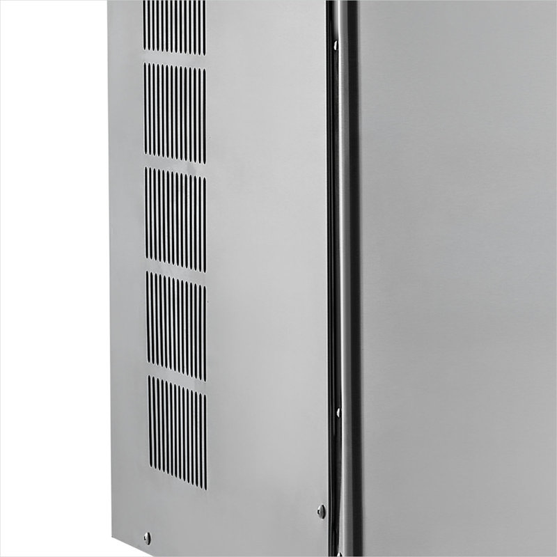 Tête de machine à glaçons autoportante en acier inoxydable avec fabrication de glace programmée et autonettoyante, 450 lb / jour, argent poli, idéale pour les restaurants