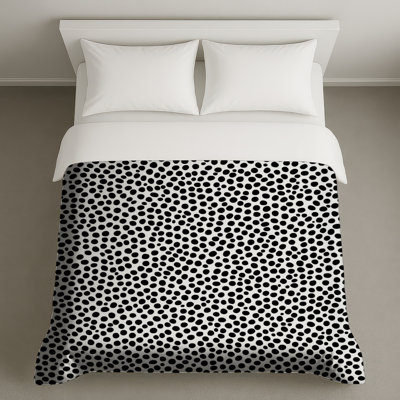 Black White Dotted Pattern Duvet Covers