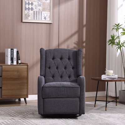 Rocking recliner chair,360 degree swivel nursery rocking chair,glider chair,modern small rocking swivel recliner chair for bedroom,living room chair home theater seat