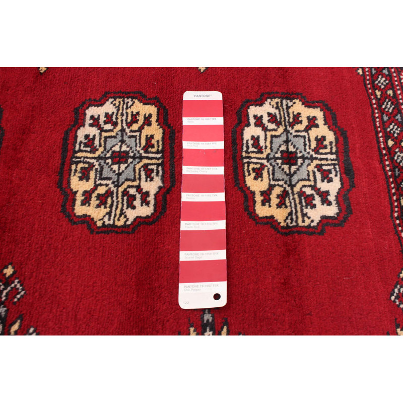 Tapis rouge foncé Finest Peshawar Bokhara 7 pi 11 po x 10 pi 7 po