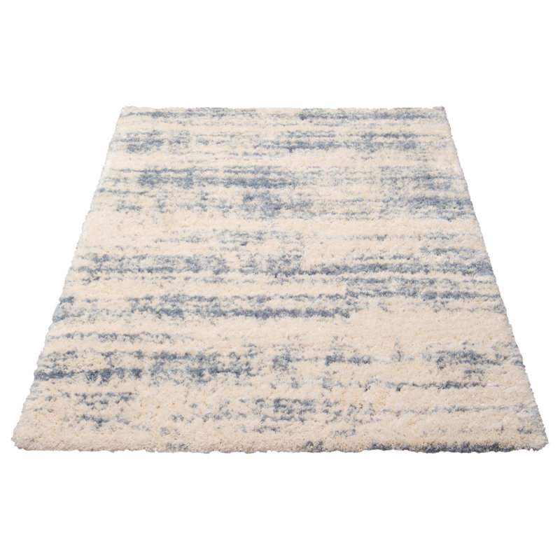 Tapis crème / bleu clair Barrs, Rectangle 3 pi 11 po x 5 pi 7 po