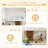 Queen Murphy Bed With Hidden Storage & Modern Woven Design,White-783889450-783889455