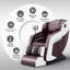 Fauteuil de massage complet, fauteuil inclinable sans gravité, massage par thermothérapie, système de massage à air et techniques de shiatsu et de pétrissage-959595977