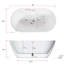 63'' x 29'' Freestanding Soaking Acrylic Bathtub