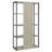Loomis Whitewashed Grey 4-Shelf Bookshelf
