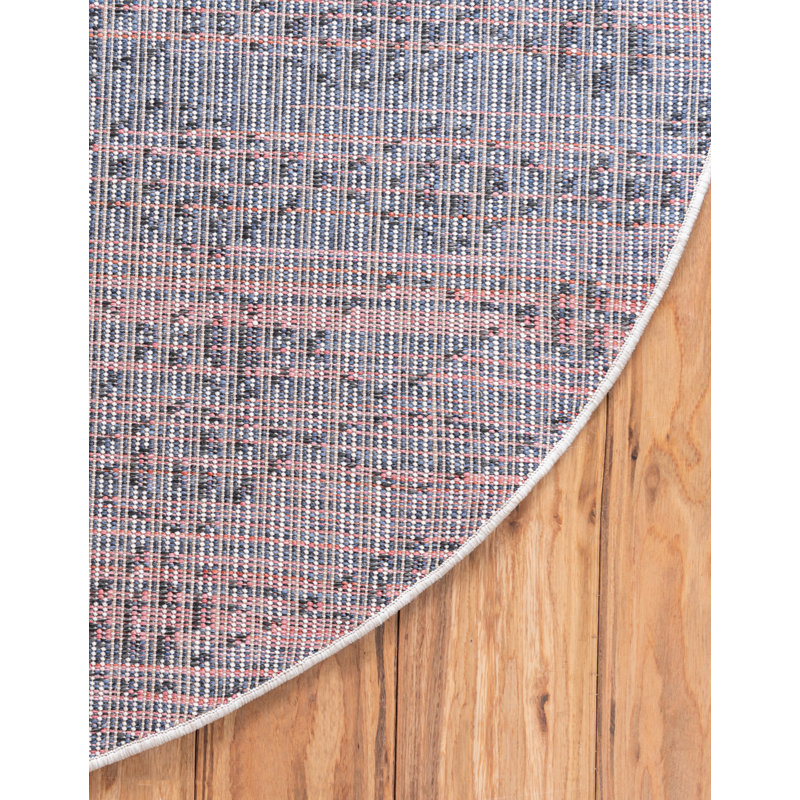 Bragi Geometric Indoor Rug, Round 7'