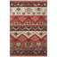Tapis décoratif rouge multicolore à motifs traditionnels-535979558