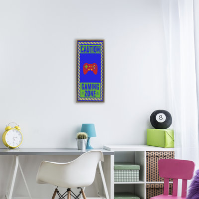 Vibrant Caution Gaming Zone Floating Frame, design by Marcus Prime