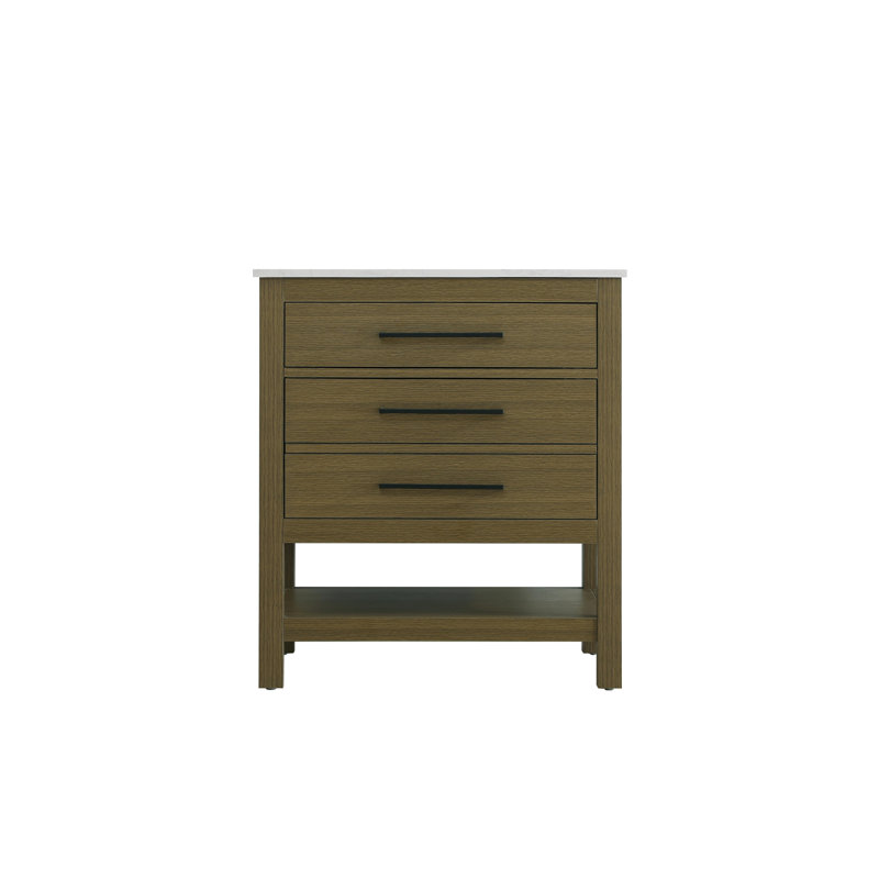 30 inch Single Bathroom Vanity_Modern_VF60530, Chestnut Brown