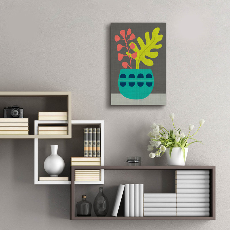 «Clay Pot 4» par Chariklia Zarris, art mural en verre acrylique, H 24 po x l 16 po