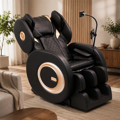 Fauteuil inclinable à massage à pression d'air Zero-Gravity pour tout le corps, 28,13 po de largeur, roulettes à la nuque, chauffage des jambes lombaires, modes de massage automatique