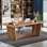 70.8-Inch Executive Desk, Wood Study Computer Desk Writing Table