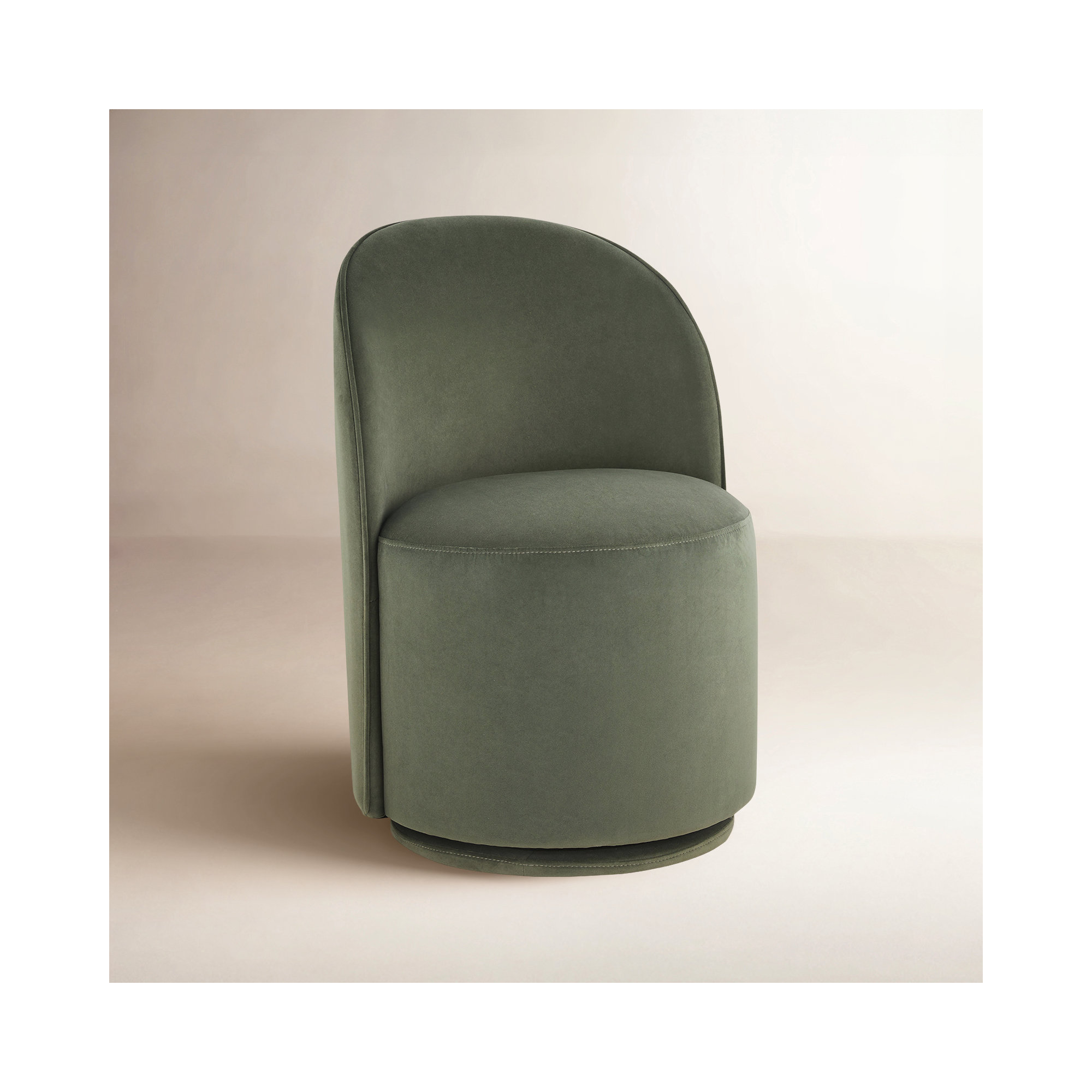 Sharlene Swivel Side Chair, Soren Olivine Performance Velvet