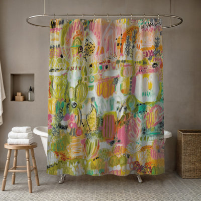 Rideau de douche simple jardin Goley