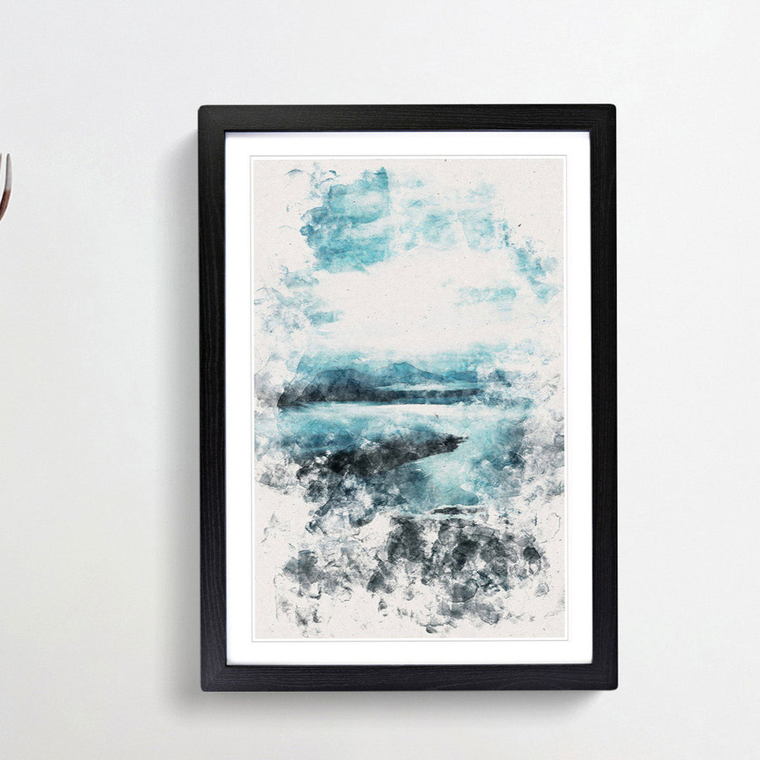 Aerial View of the Isle of Skye in Scotland - Framed Print